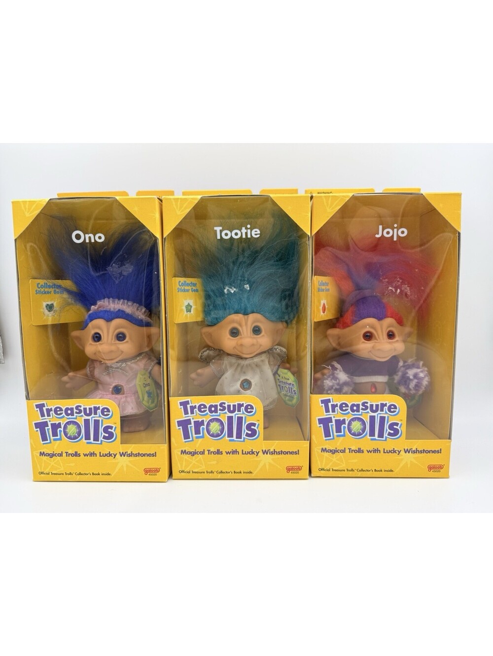 Treasure Trolls Lot 3 VTG 1998 Dolls in Original Boxes 1st Edition New Galoob